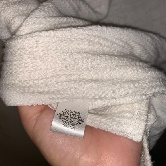 Blue Caribbean Beachy White Pullover Hoodie - Picture 5 of 5